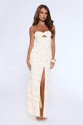 Roselight Aura Strapless Maxi Dress Yellow