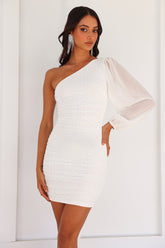 On The Guest List Mini Dress White