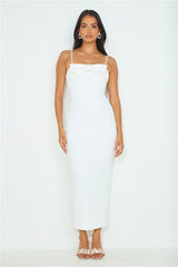 Pretty Bow Maxi Dress White