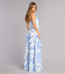 Althea Floral Chiffon Formal Dress