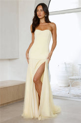Candlelit Soirée Strapless Maxi Dress Butter