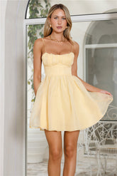 Seen In France Mini Dress Yellow