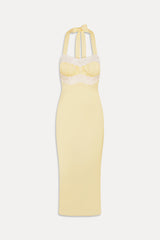 Darcy Satin Midi Dress - Whipped Butter