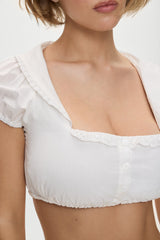 x BELLA HADID Little Miss Top - White