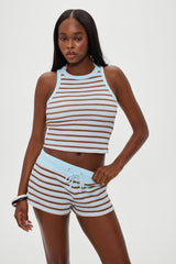 Noah Striped Mini Shorts - Verona Stripe