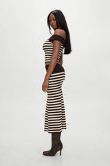 x BELLA HADID Tucker Knit Top - Cowboy Stripe