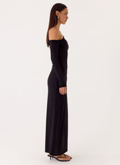 Jordana Twist Maxi Dress Black