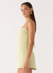 Leah Halter Mini Dress Sage