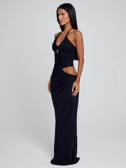 Mutia Navy Maxi Dress