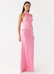 On My Way Bodysuit Maxi Dress Pink