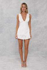 Daisy Chain Days Mini Dress White
