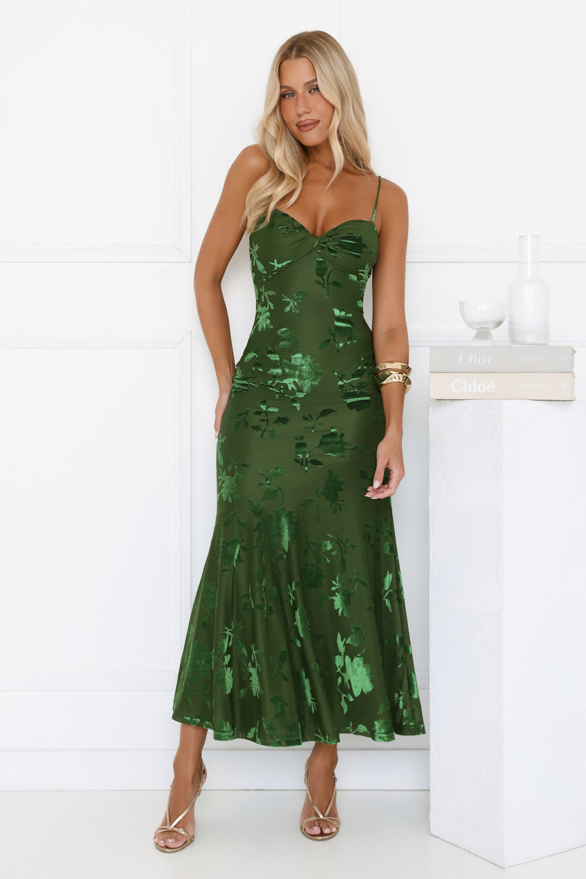 Wildflower Vibe Maxi Dress Green