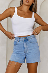 BASE Everyday Staple Ribbed Singlet Top White