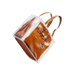 Brown Creative Spoof Birkin Bag Printed Woven Bag Birkin Fitness Leisure Bag