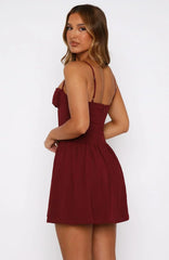 You'Re A Problem Mini Dress Wine