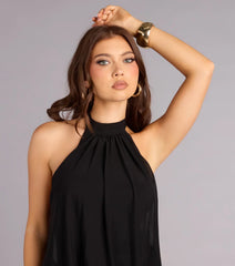 Keep It Cute Halter Mini Dress