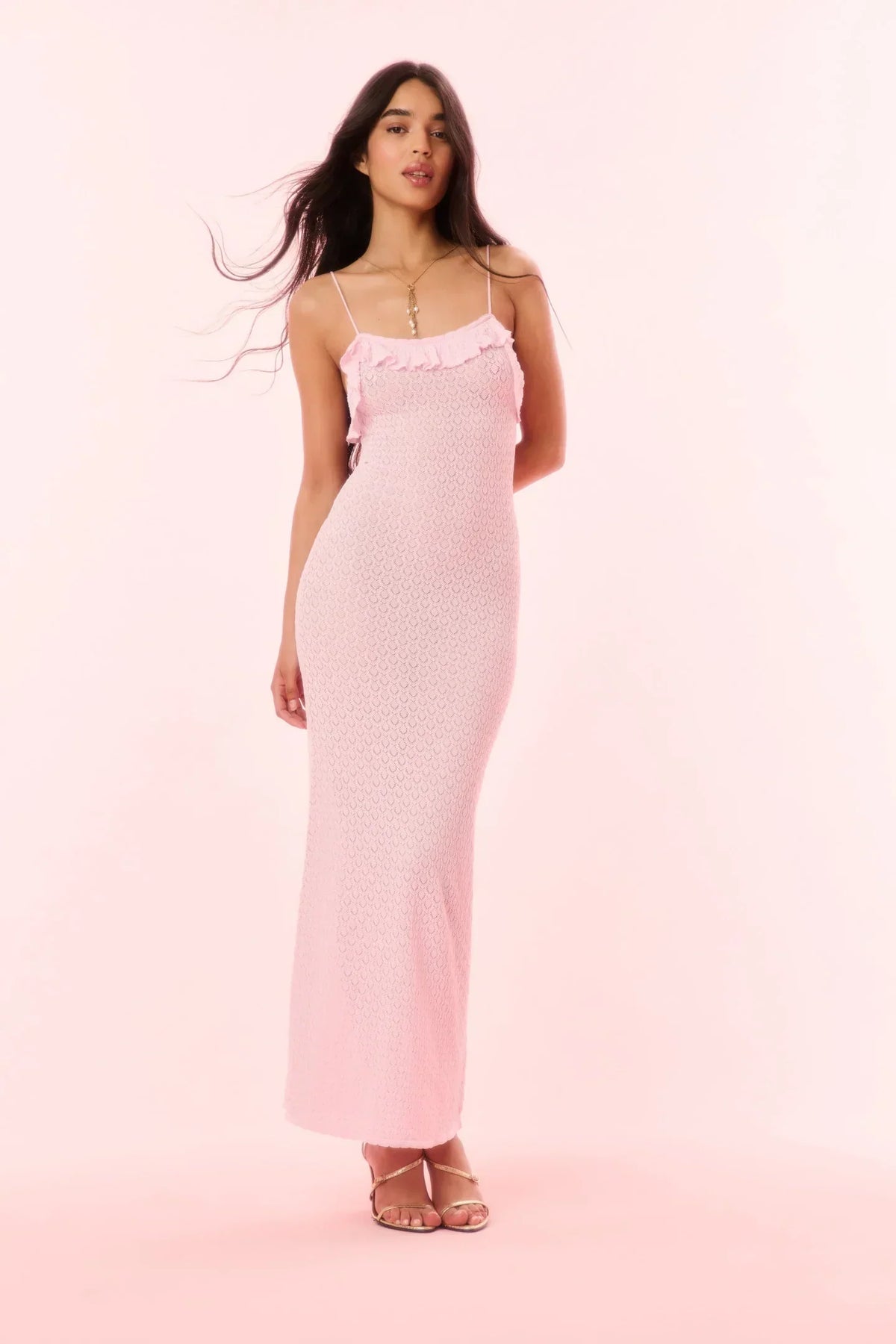 Alivia Sheer Knit Maxi Dress