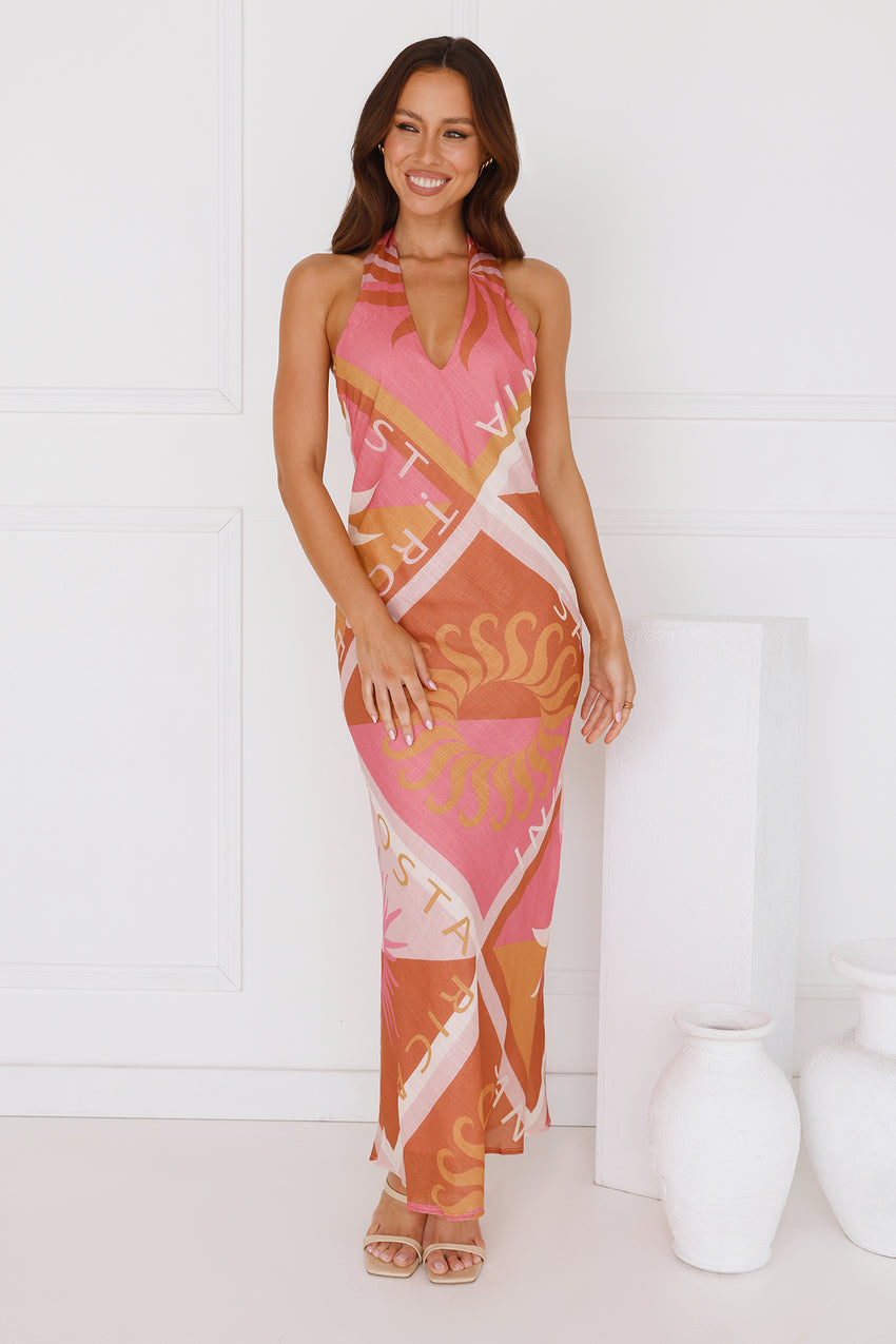 Vacation Vista Halter Maxi Dress Multi