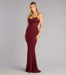 Khloe Mesh Lace-Up Mermaid Formal Dress