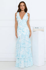 Too Pretty Tonight Maxi Dress Blue