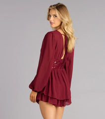 Enchanted Glow Embroidered Chiffon Dress