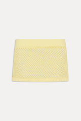 Adaline Crochet Mini Skirt - Whipped Butter