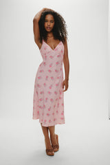 Gem Floral Midi Dress - Fresh Rose
