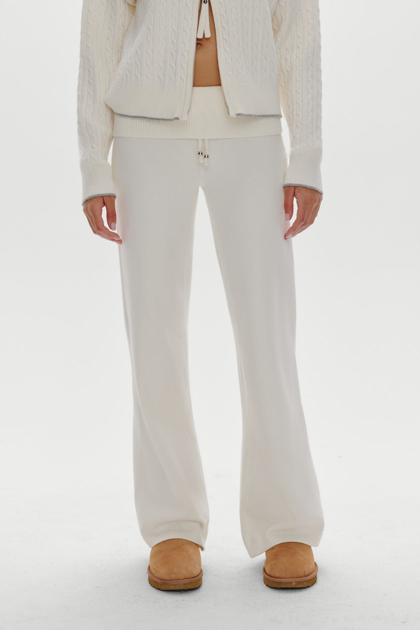 Dawson Knit Fold Over Pants - Honeymoon