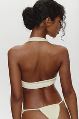 Jayne Terry Halter Bikini Top - Lemon