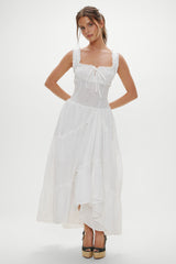 Keepsake Cotton Ruffle Maxi Dress - Daisy White