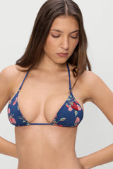 Nick Beaded Triangle Bikini Top - Strawberry Patch