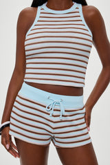 Noah Striped Mini Shorts - Verona Stripe