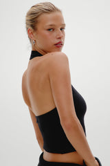 Ryder Knit Halter Top - Black