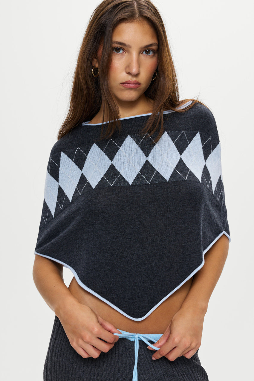 Scout Knit Poncho - Stone