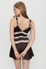 Sedona Satin Mini Dress - Gift Wrap