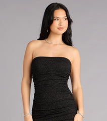 Darcy Glitter Strapless Mermaid Formal Dress