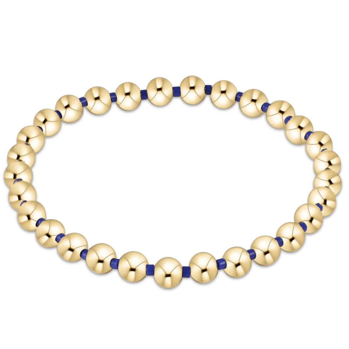 Gameday Hope Grateful 5mm Bead Bracelet - Blue