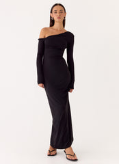 Jordana Twist Maxi Dress Black