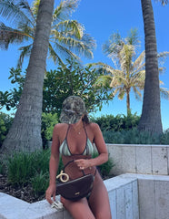 Marcella Striped Triangle Bikini
