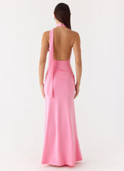 On My Way Bodysuit Maxi Dress Pink